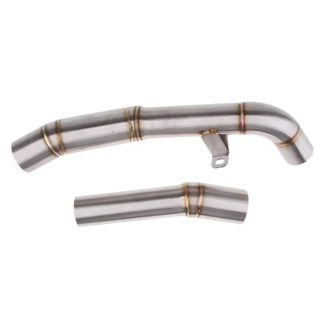 Silver Exhaust System Muffler Middle Mid Link Pipe for Kawasaki Z1000 2007 2008 2009