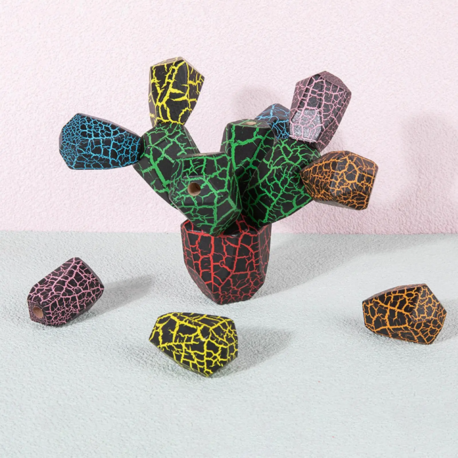 Montessori Balancing Cactus Toys Cognitive Toys Puzzle Toys Motor Skills for Children