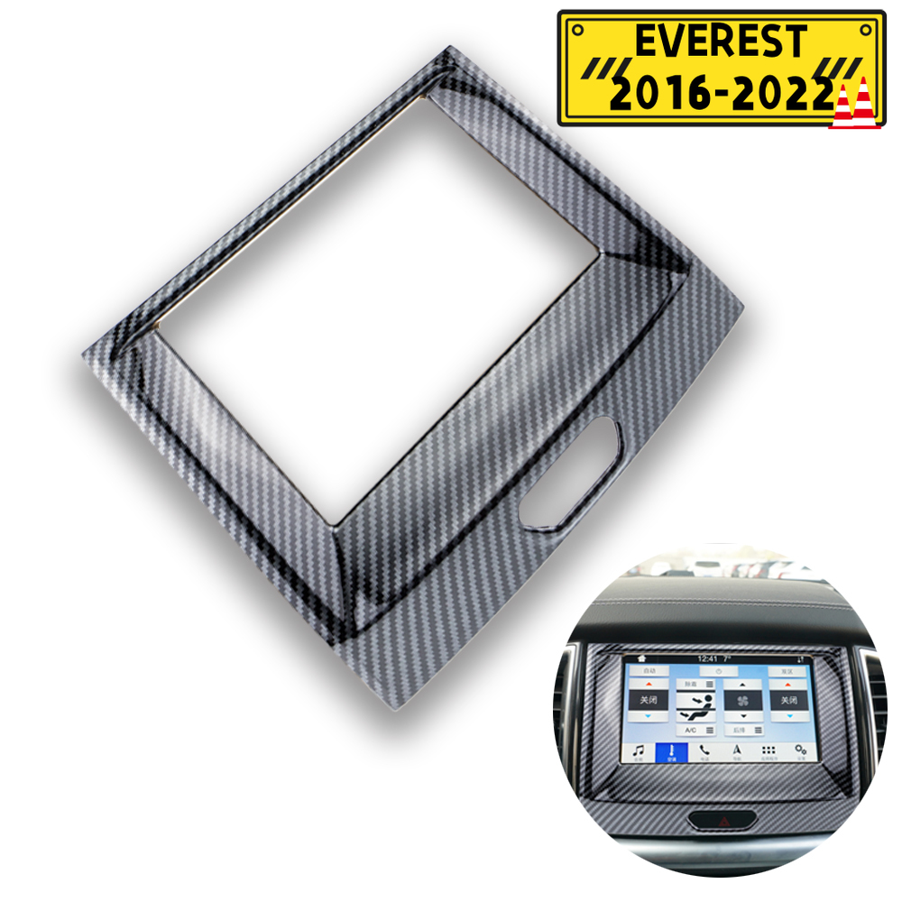 Carbon Fiber Car Center Navigation Panel Rahmen Abdeckung für Ford Ranger Everest Endeavor 2015-2020 Dekoration Zubehör – Detail 3