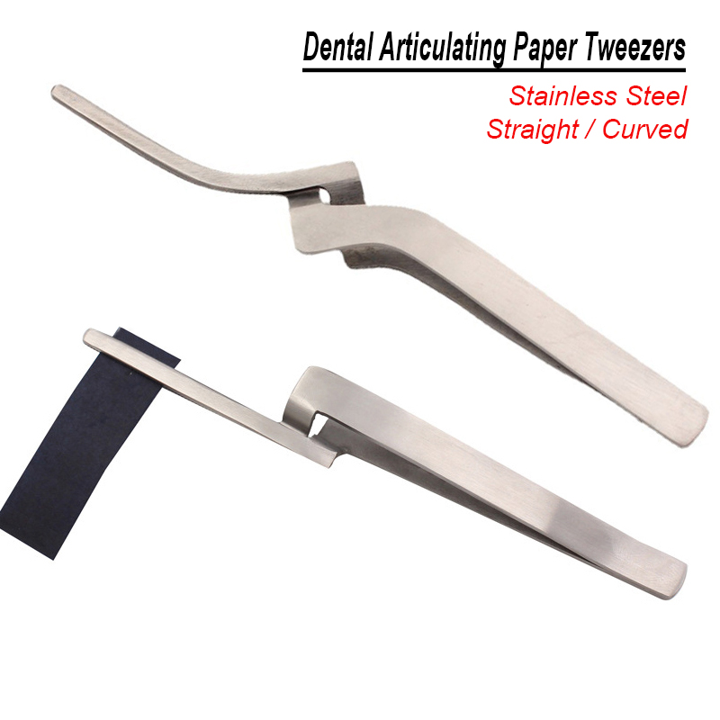 Best of Stainless Steel Dental Articulating Paper Tweezers Straight Curved Occlusion Paper Plier Occlusal Strip Bite Forcep Instrument Reviews & Tips