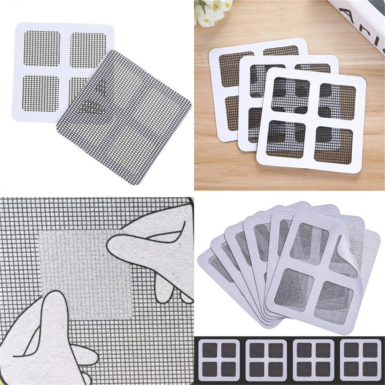 Description Picture 2 of itemSelf-adhesive Window Screen Mosquito Net Repair Patch Covering Wire Mesh Tape Seal For Door Holes Patch Repair Accessories