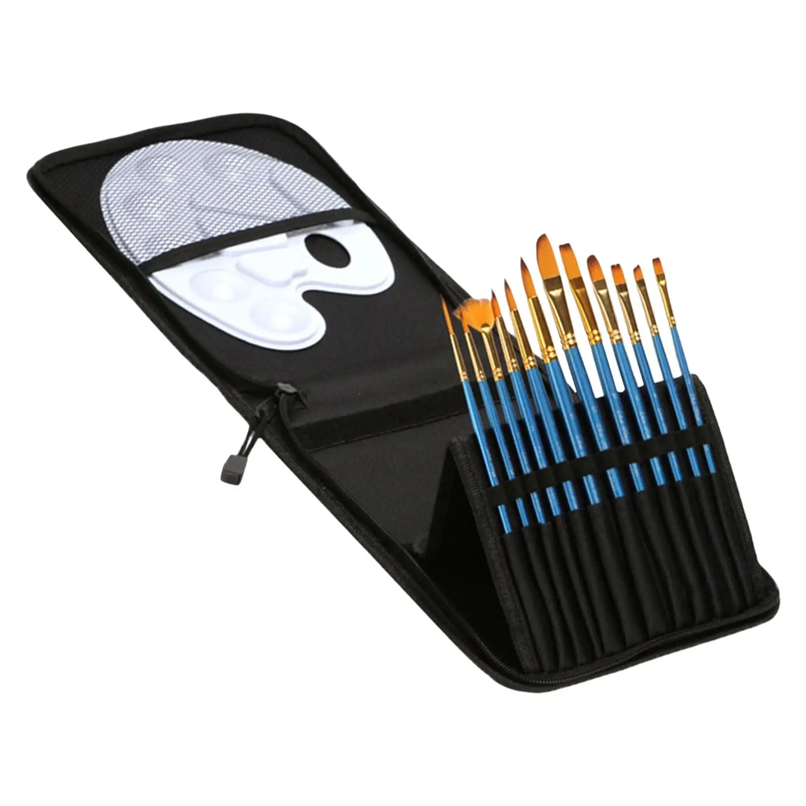 12Pcs Paint Brush Set with Waterproof Storage Bag Gouache Painting Brushes