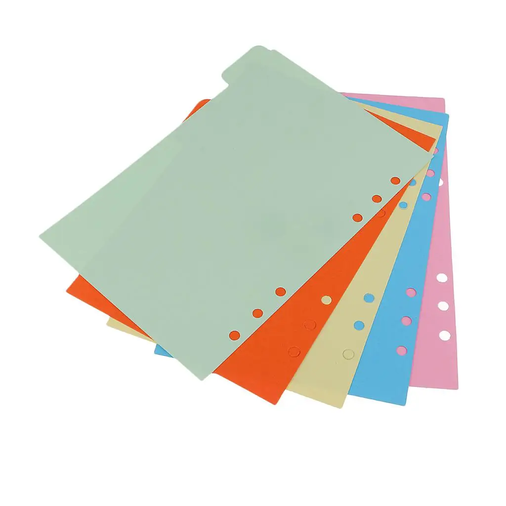 5pcs A5 Size Kraft Paper Dividers Index Tabs for Paper Filing Planner