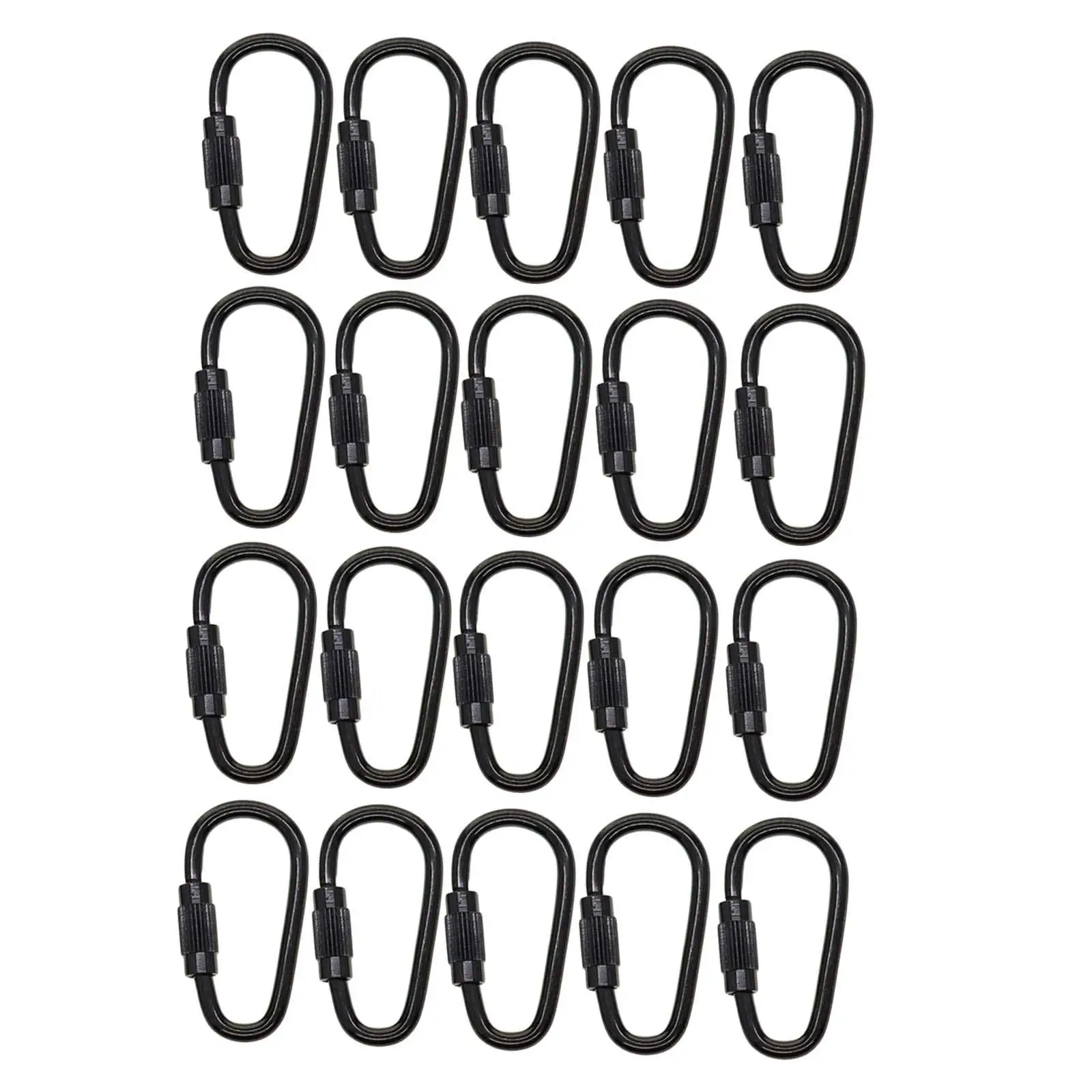 20x Small Locking Carabiner Clip 1 inch Heavy Duty Screw Lock Carabiner for Traveling Backpacking Hiking Fishing Accessories
