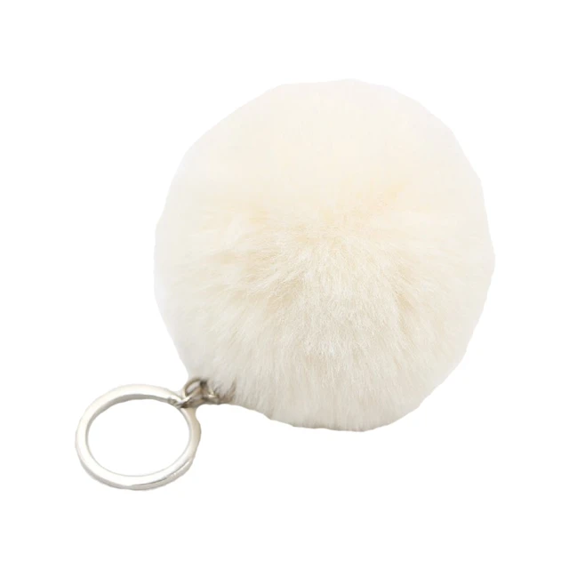 Homtable 24 Pieces Faux Fur Pom Pom Balls Fur Fluffy Pompom Ball with Elastic Loop for Hats Shoes Scarves Gloves Scarves Bag Key Chain Charms