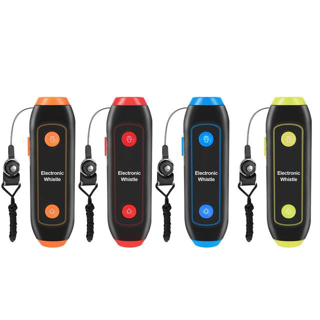 Lightweight Electronic Whistle 3 Sound with Lanyard Handheld Electric Whistle for Survival Basketball Soccer Referee Teacher