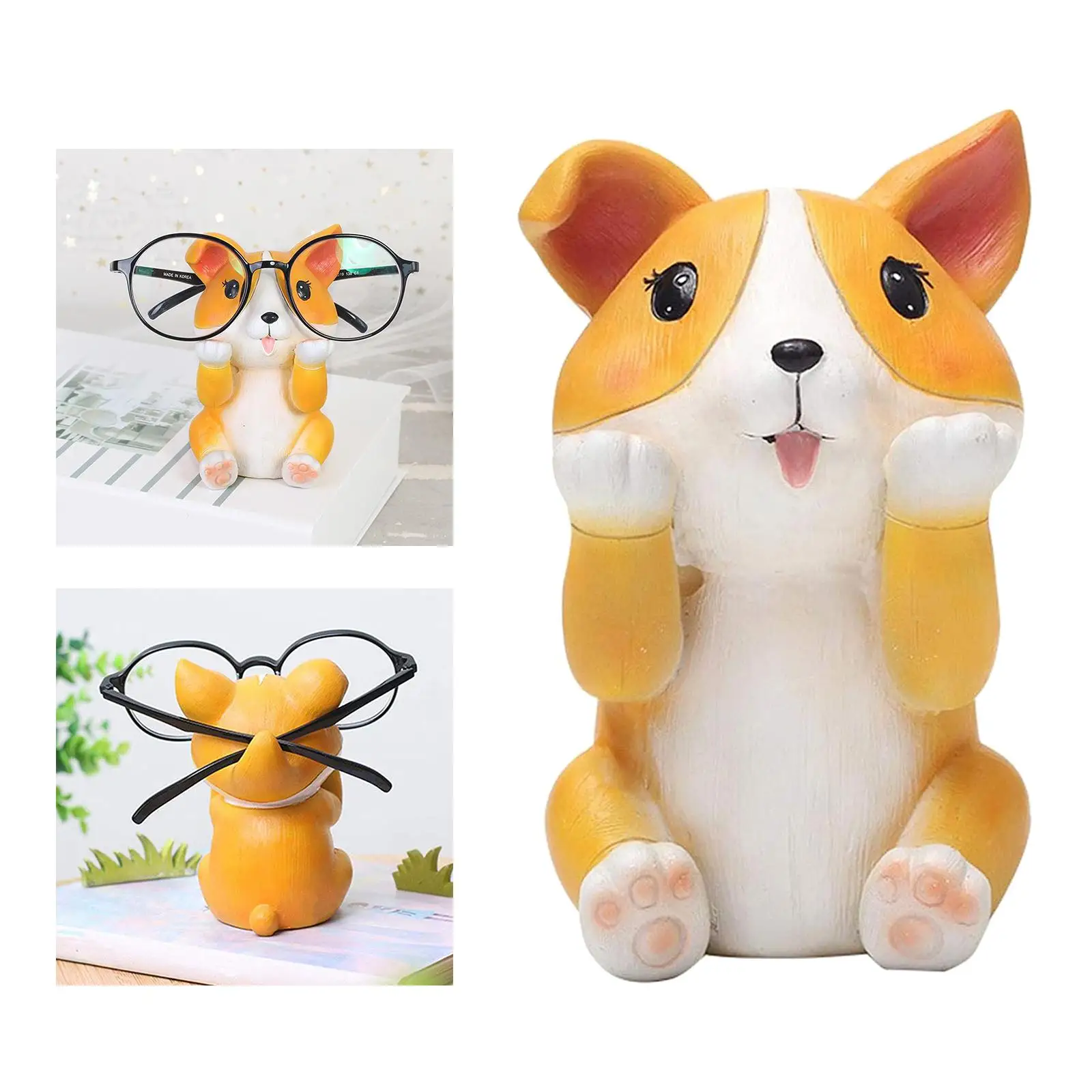 Resin Animal Eyeglasses Holder Stand Rack Spectacle Display Desktop Study Ornaments , Gifts for Birthday Baby Showers Souvenir