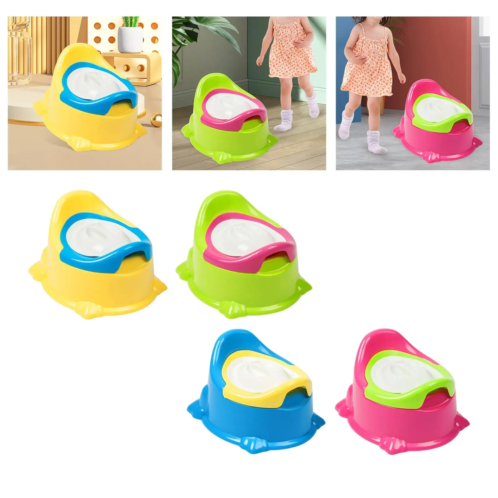 Child Potty Kids Training Toilet Seat Easy Clean Potty Trainer Toilet Chair Seat for Babies 6-12 Month Camping