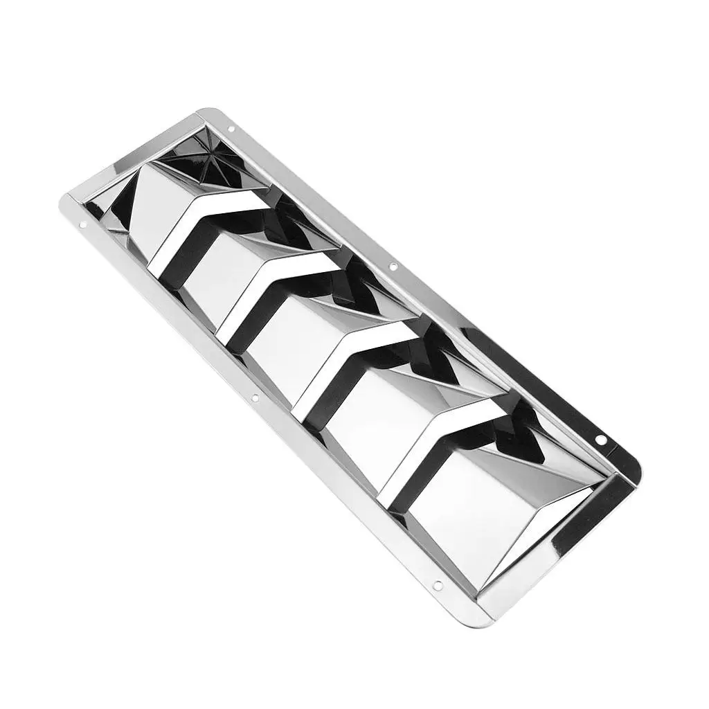 Louver Vent 5-Slot Ventilation  Grille Cover Yacht Stainless Steel