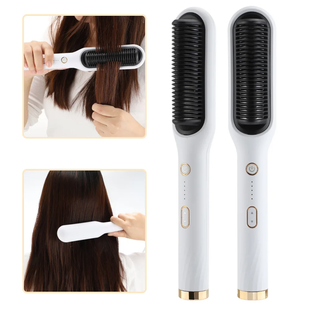 Multifunctional Hair Straightener Brush 2 In 1 Heating Hair Electric Hot Comb  Brush Anti Scald Iron Straightening Comb Styler| | - AliExpress