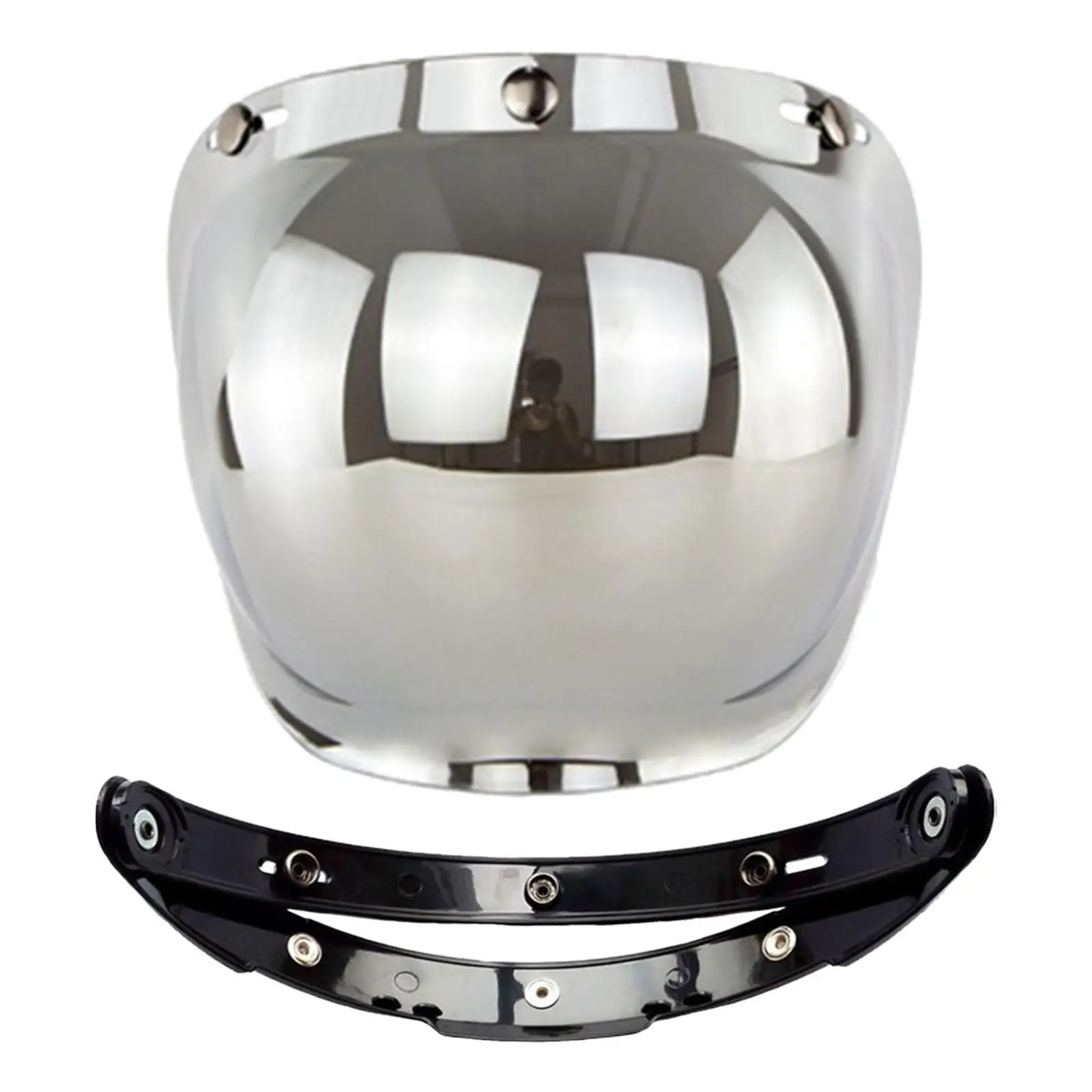 Bubble 3 Snap Visor Lens Shield Durable for Open Face Helmets Universal Face Mask Flip up Down Motorcycle Helmet Lens Visor