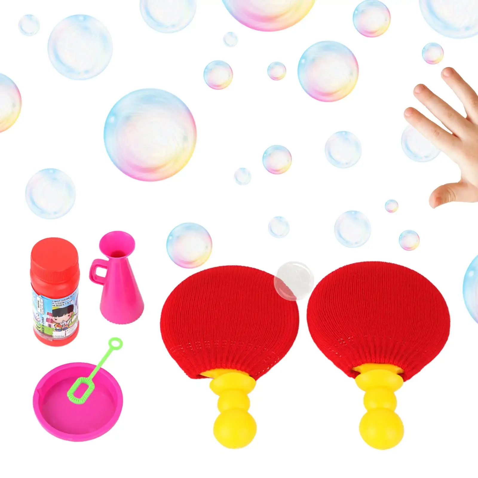 Touchable Bouncing Bubble Kits Indoor and Outdoor Bubble Maker Set Toys for Girls Boys Toddlers Children Kids Great Gift