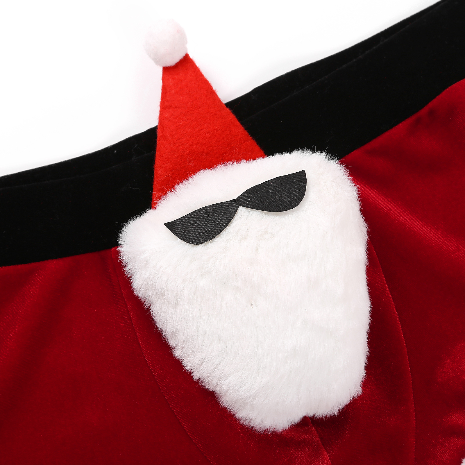 Männer Weihnachten Kostüm Sexy Dessous Set Elastischer Bund Santa Claus Boxer Briefs Shorts mit Hut Karneval Weihnachten Party Clubwear – Detail 20
