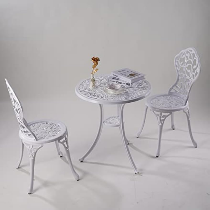 Title 4, KAI LI Terrassen-Bistro-Sets, 3-teilig, Alumini...