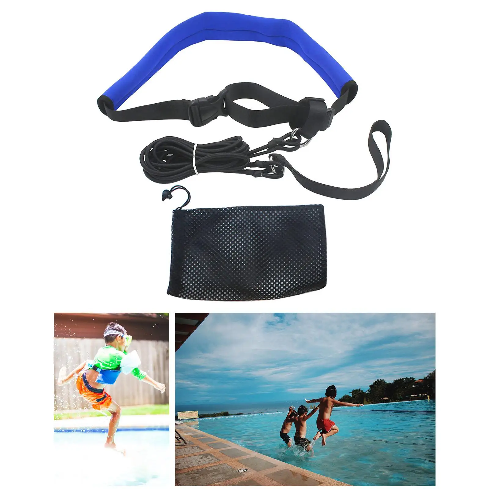 Stationary Swimming Speed Training Swim Resistance Tether Swim Training Leash for Athletes Adults Professionals Beginners