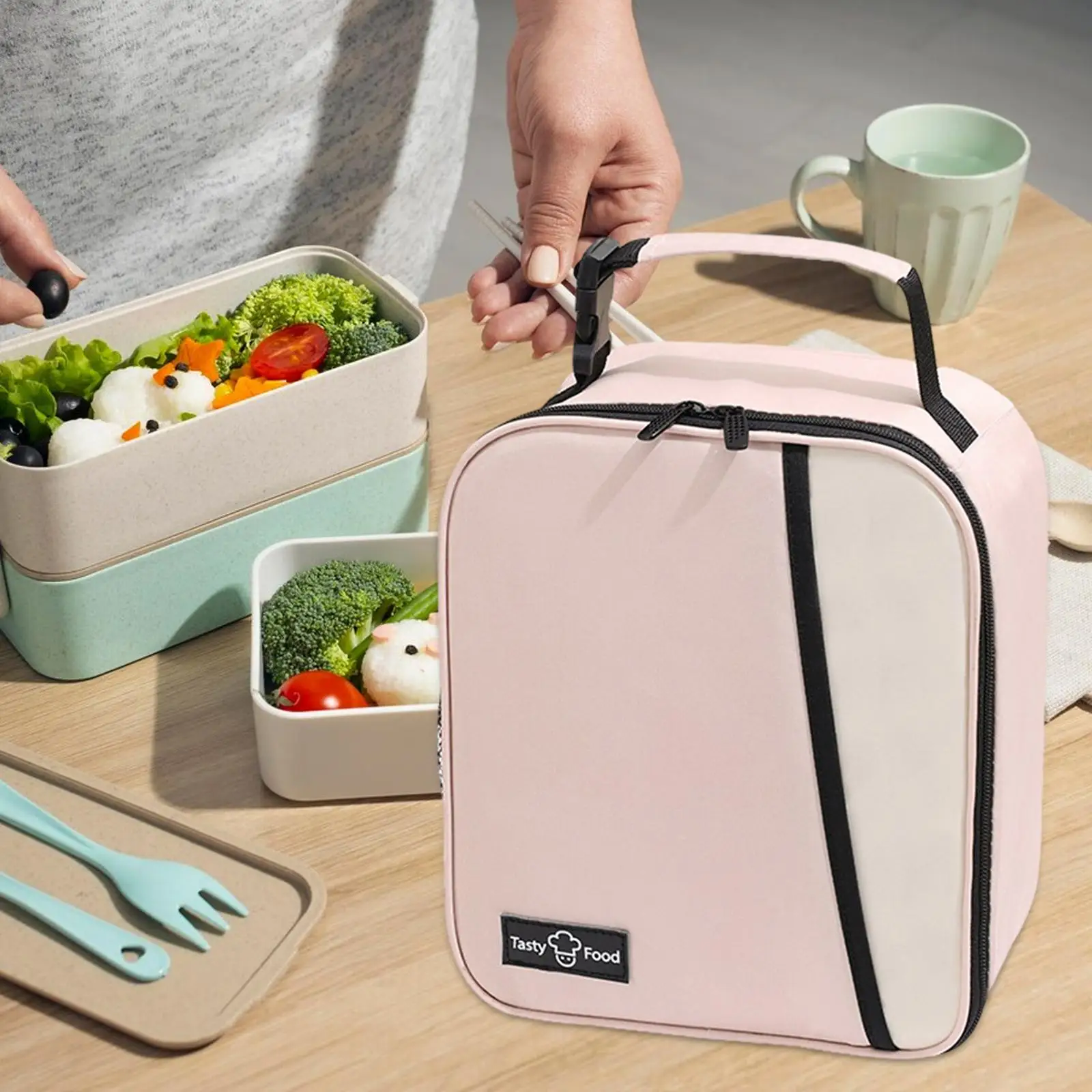 Lunch Box Student Lunch Case Reusable Food Container Thickened Waterproof Food Bento Pouch for Hiking Picnic Beach