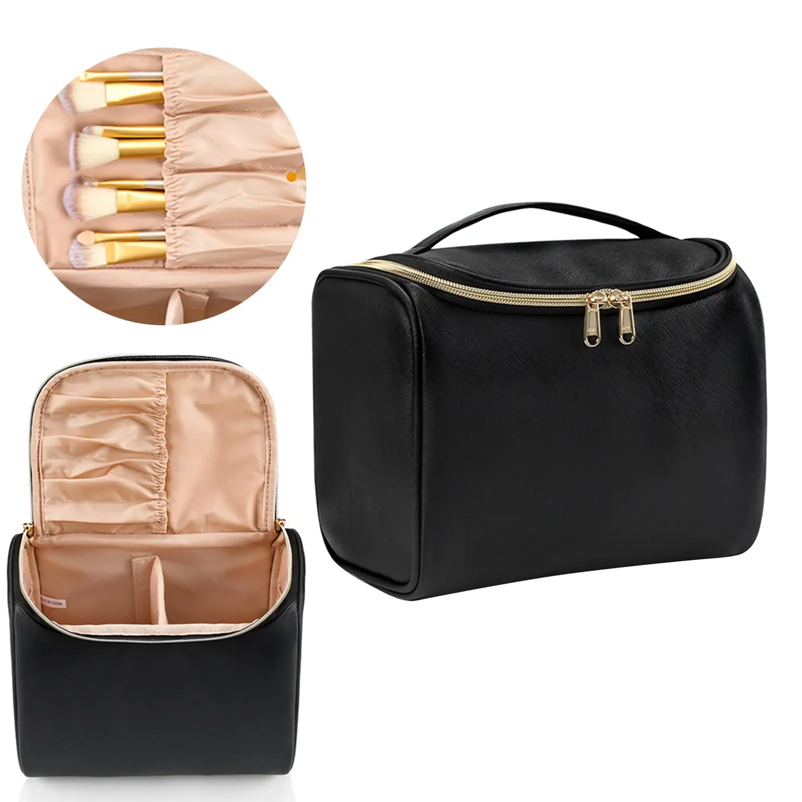 Travel Makeup Bag Case Water-Resistant , for Brushes, Tweezers