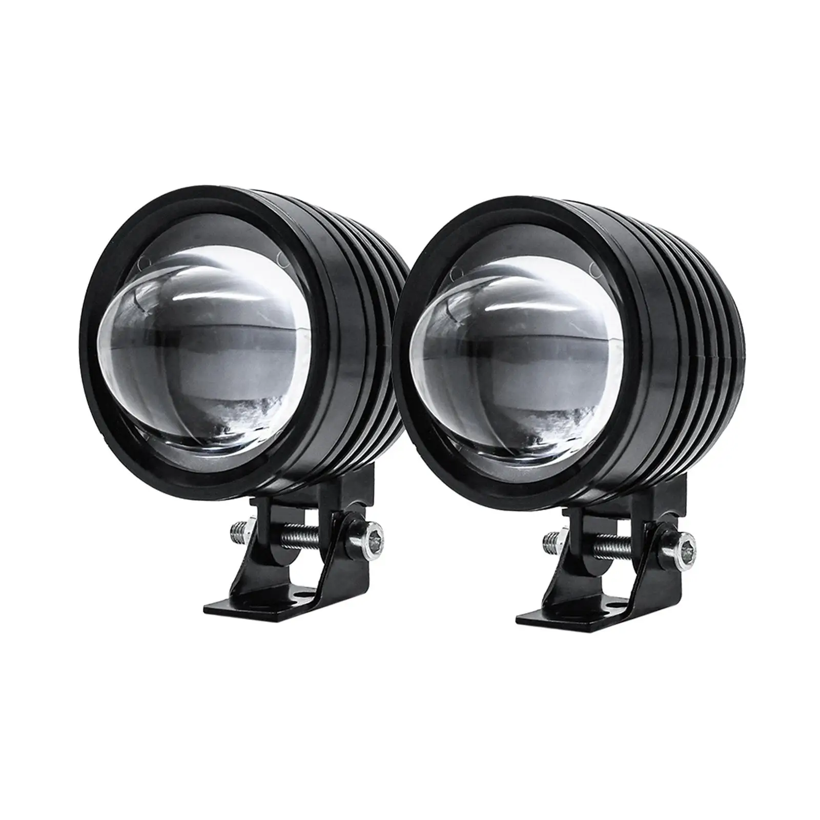 2 Pieces Motorcycle Headlight Assembly IP67 Waterproof Driving Fog Spot Lamp