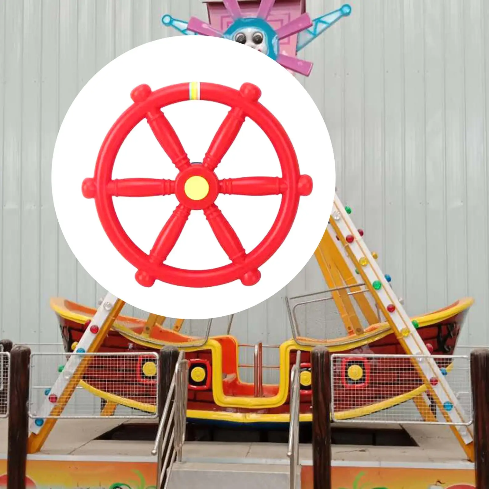 Pirate Ship Wheel Cosplay Props Backyard Playset Equipment Playground Equipment for Park Playhouse Treehouse Jungle Gym Backyard