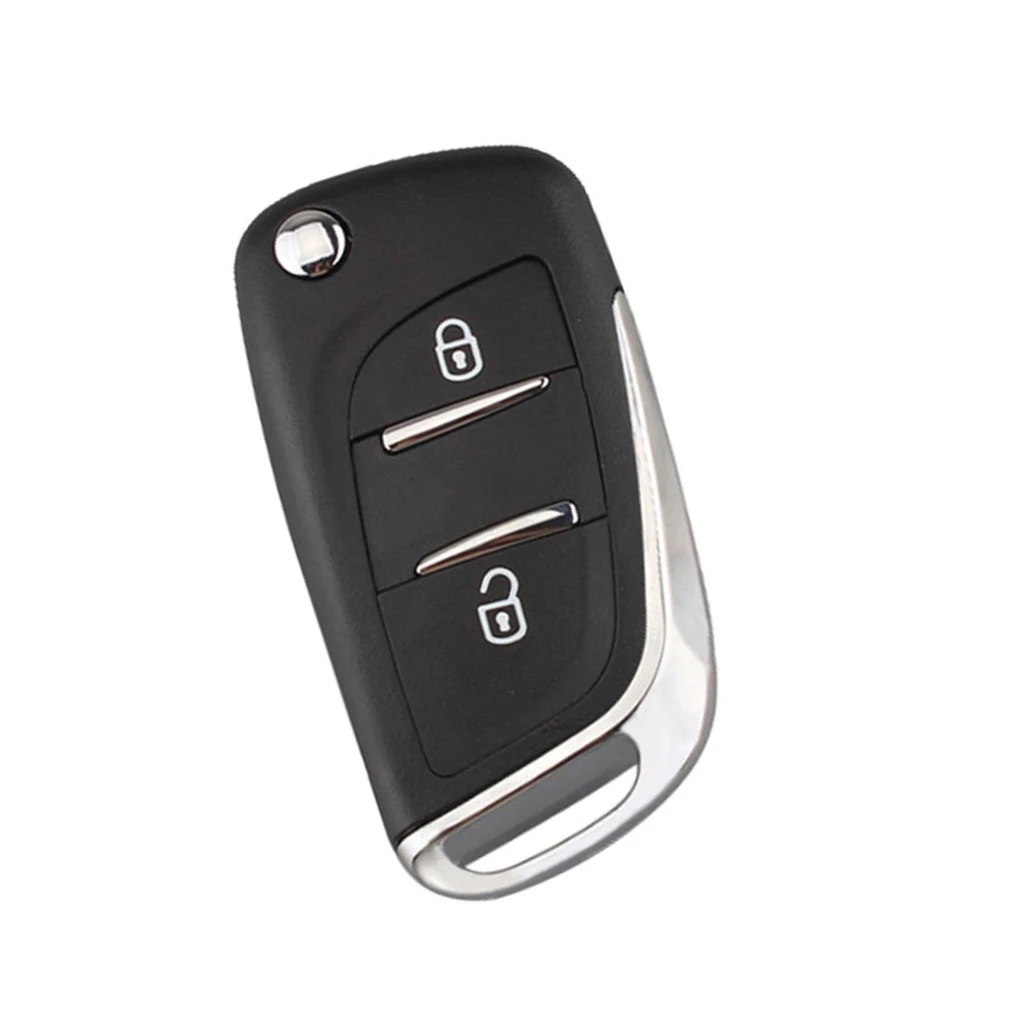 Replacement 2 Buttons Car Remote Key Case Cover  + Uncut Blade for  C4 C5 C2 7 407