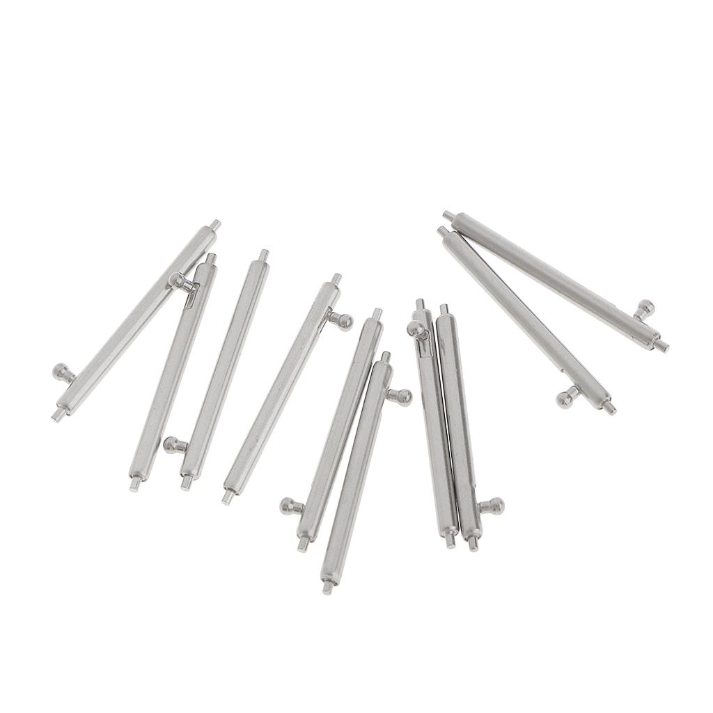 Quick Release Spring Bars Cylindrical Push Button Pins for Watch Strap Band Stainless Steel