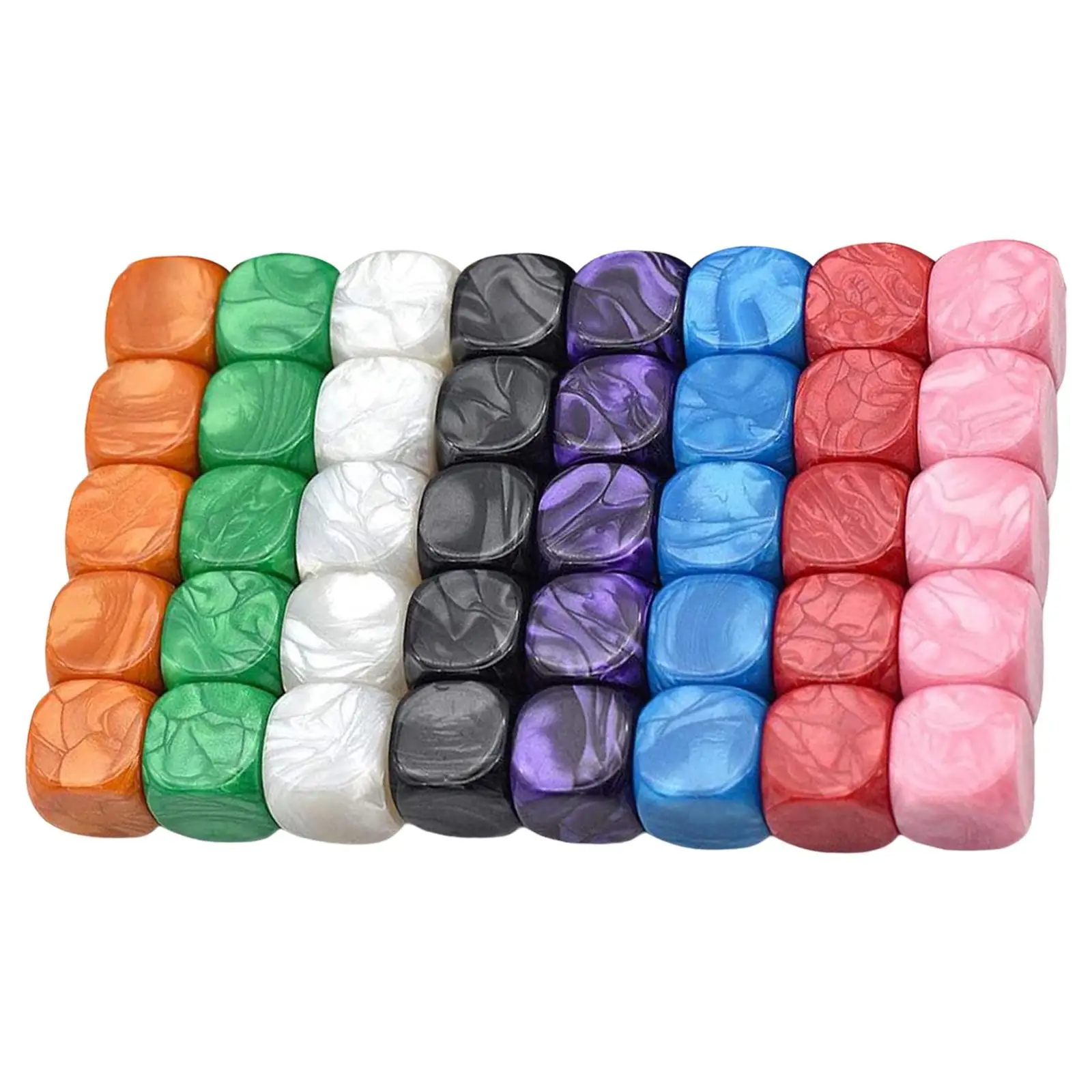 Acrylic 16mm Blank Dice for Party Favor, Classroom Board Game, Dice Making, Math