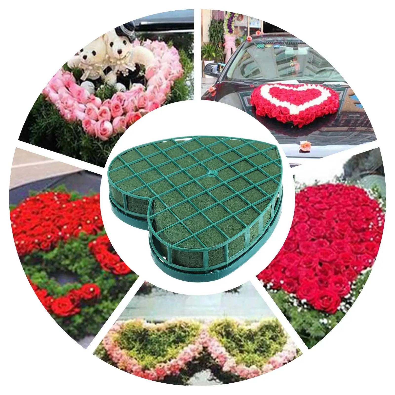 Heart Shaped Floral Foam Artificial Floral Arrangements Foams Base for Decor