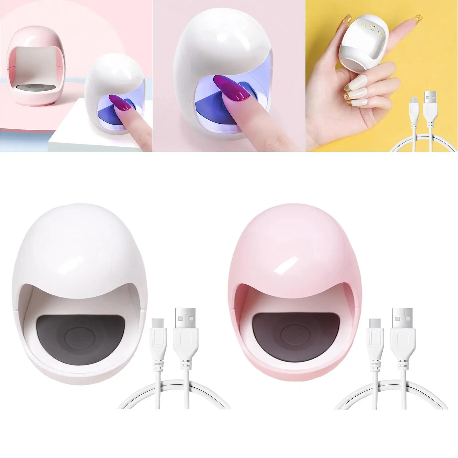 Nail Dryer USB Charge Fast Finger Nails Art Tool Nail Polish Curing Lamps for Gel Polish School Kids Acrylic Nails Accessories