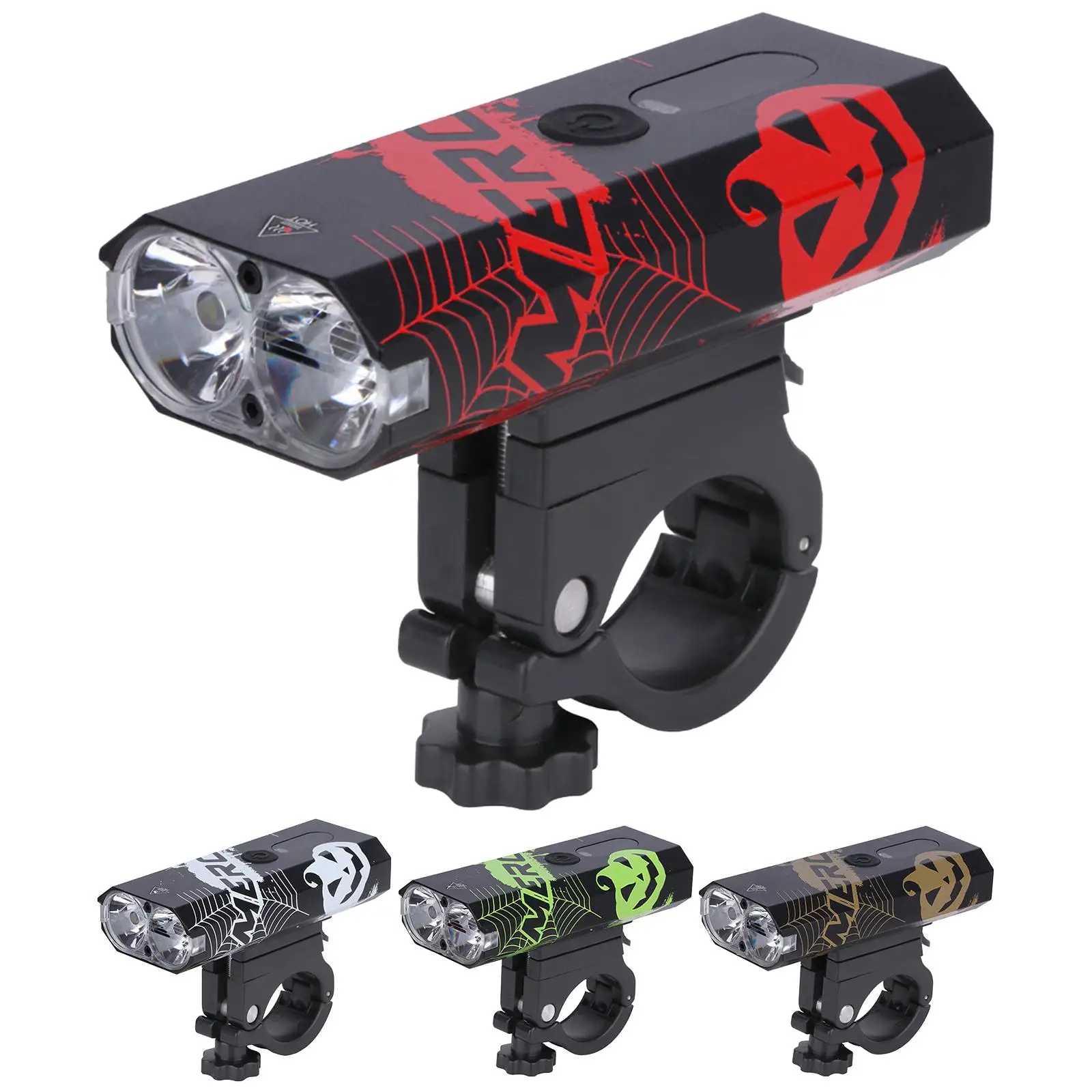 Multi-Functional  Headlight Flashlight USB Sensor Rechargeable Waterproof  2LED Lamp  Mountain  Men Road Bike