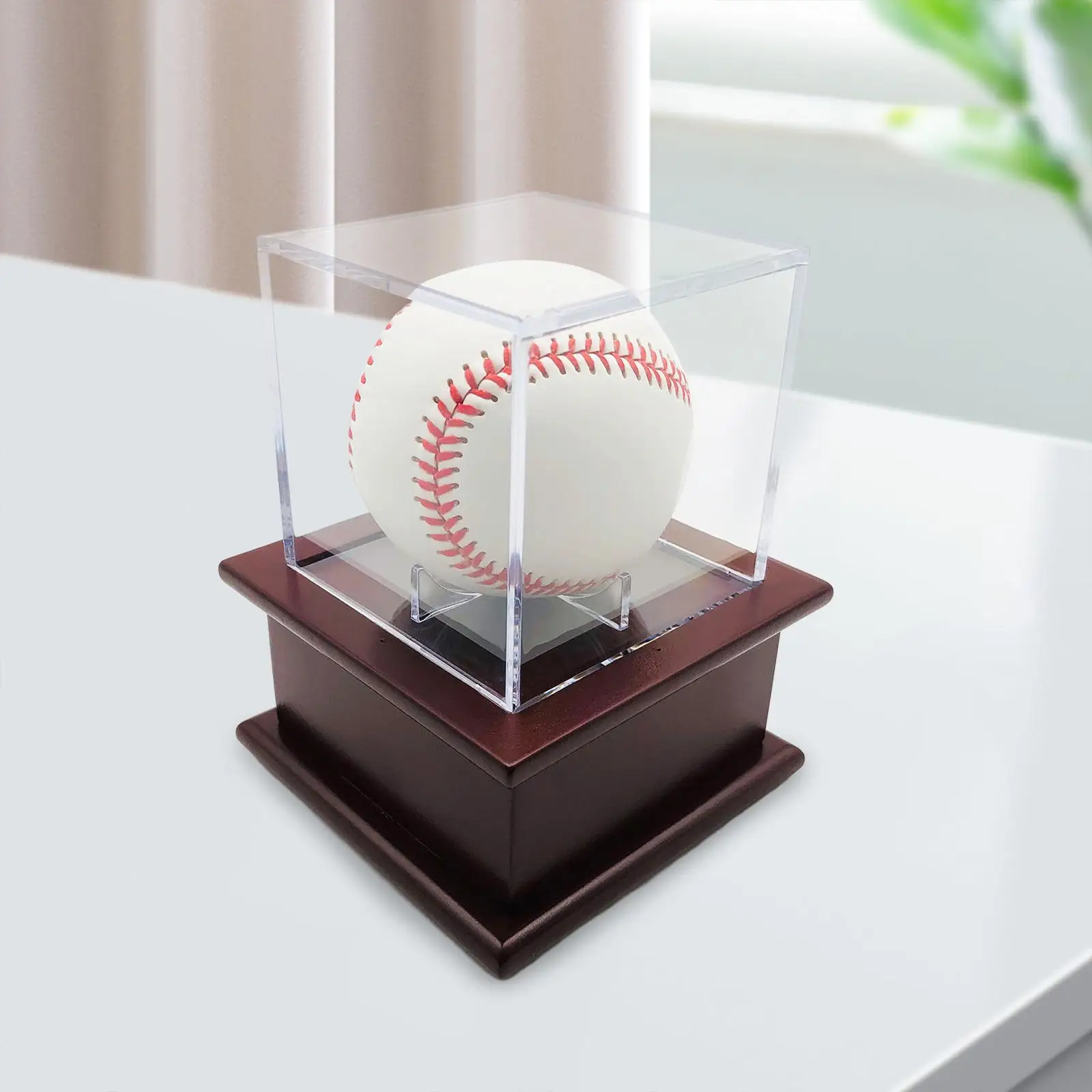 Baseball Holder, Baseball Holder Case, with ball Holder Square, Ball Display, for Toys Collectibles Official Size Ball