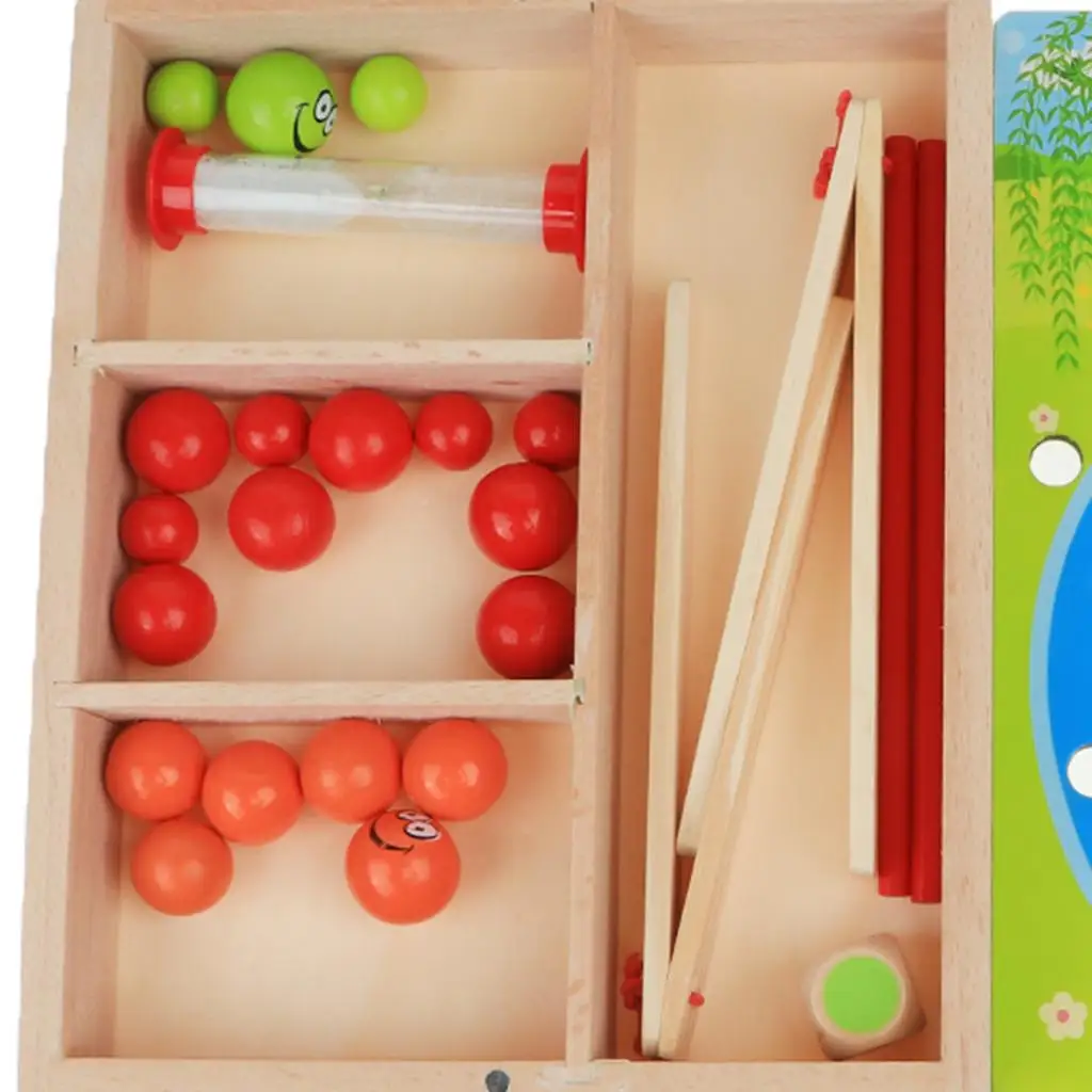 baby Wooden Clip Beads Match  Montessori Developmental Toy Gift