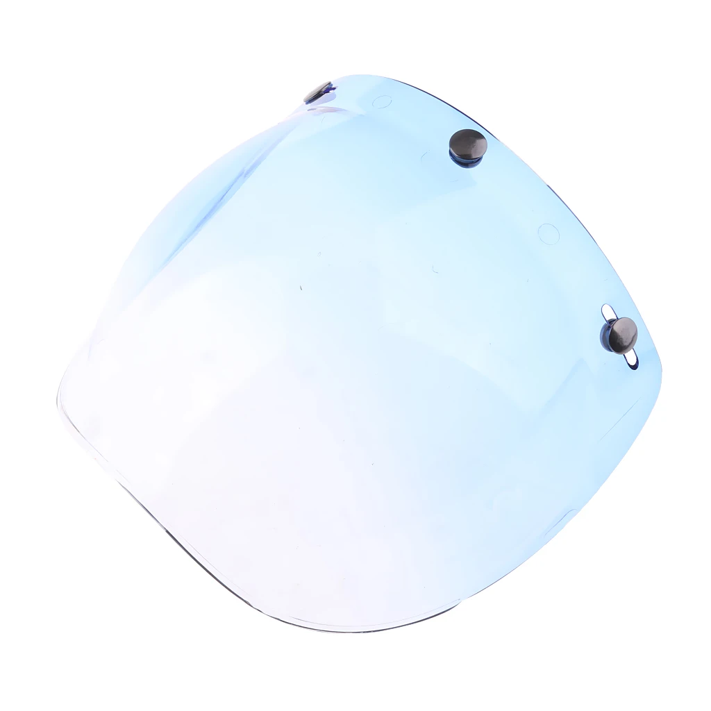 Motorcycle Helmet Open or Half Face Protector Blue Lens  for