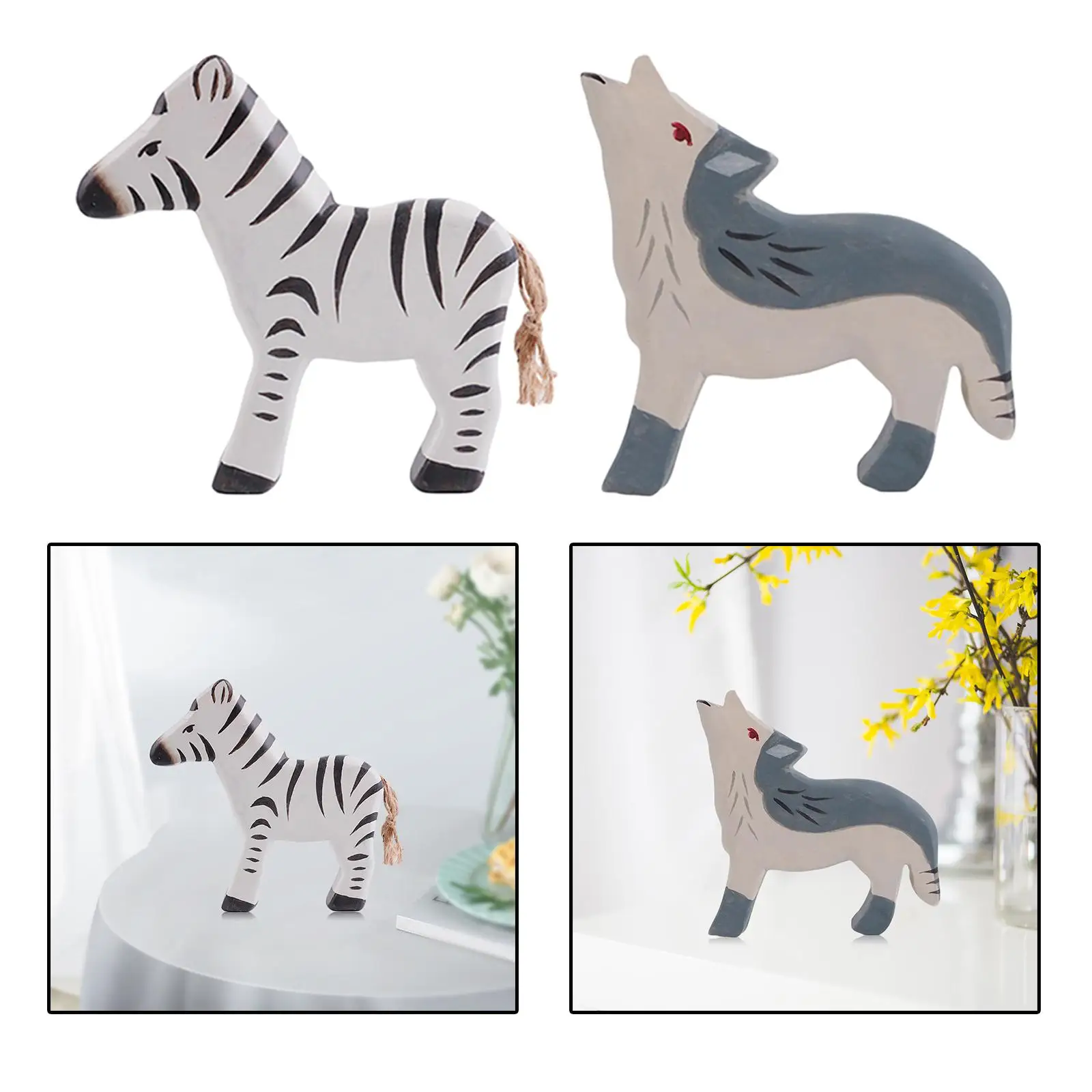 2x Simulation Animal Learning Toys Figurines Figures Model Collection Animal Playset for Kids Children Toddlers Boys Girls