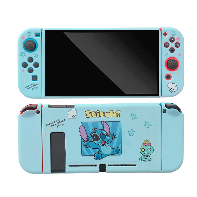 Coque de protection Disney Stitch Nintendo Switch, console de jeu fendue,  dessin animé cancers, chancelier, couverture souple, stockage NS, boîte à  documents mignonne - AliExpress