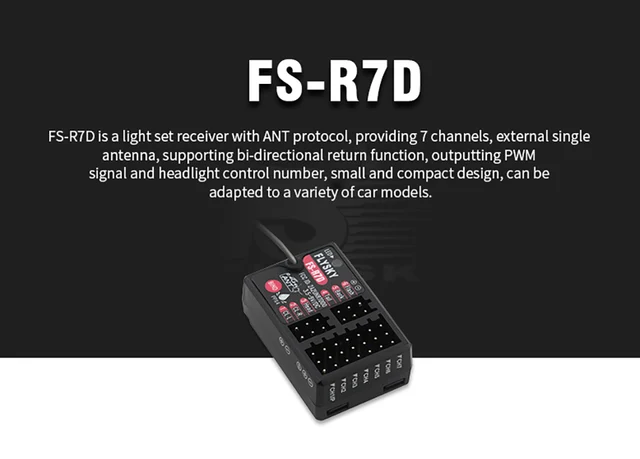 1個FS-G7P fusi flysky R7D 7チャンネルライトセット受信機適用G7P 2.4 ...