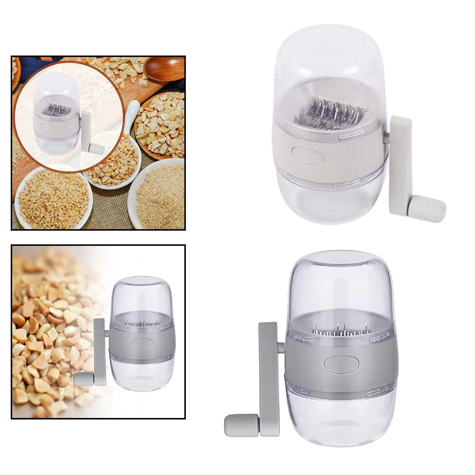 Nut Grinder Manual Garlic Removable Spice Mill Handheld Food Shredder Mincer