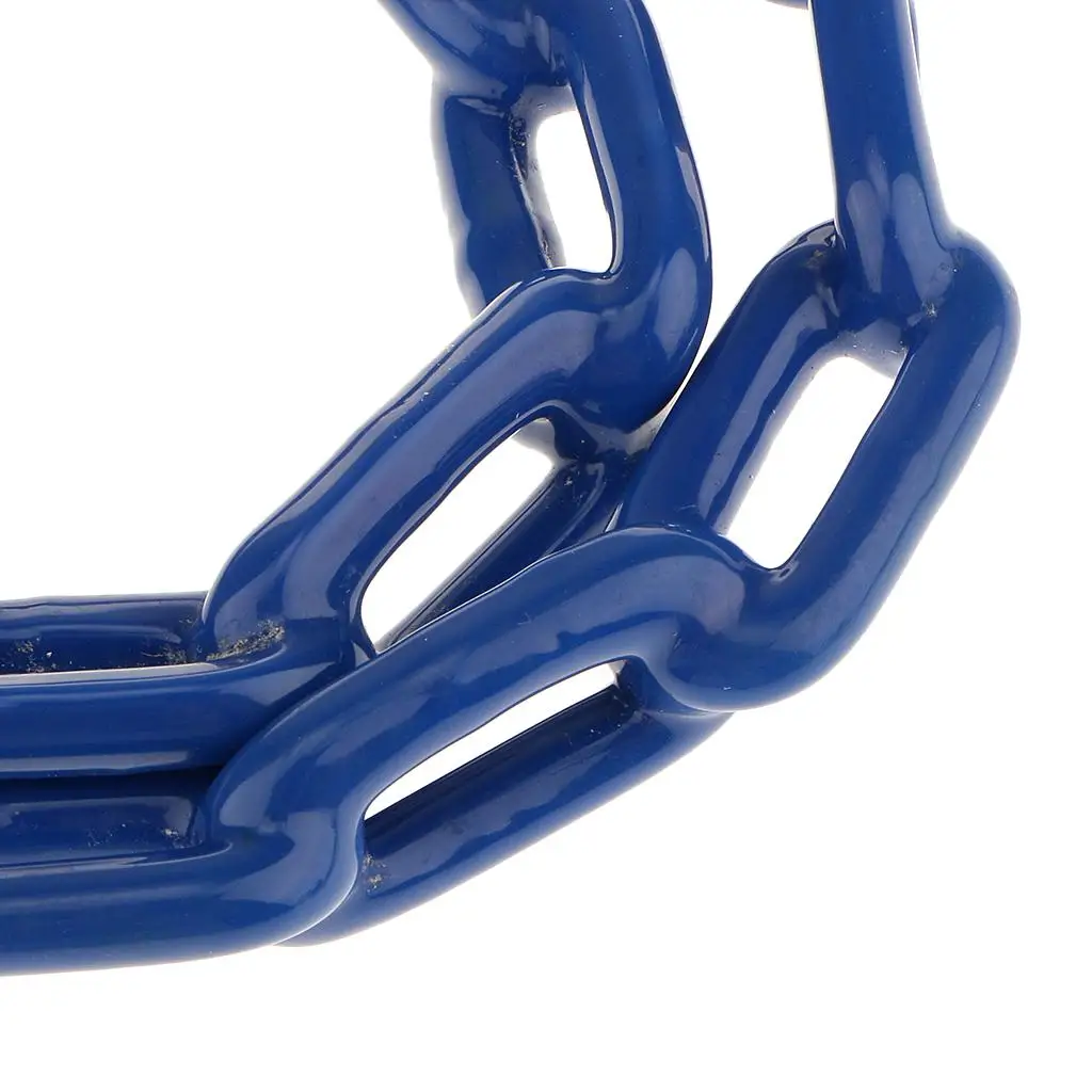 Strong 400KG Plastic Coated Iron Swing Chain Rope  Pair Snap Hook Connectors Climbing  Playhouse Yard Swing Seat Kits1.5M Blue