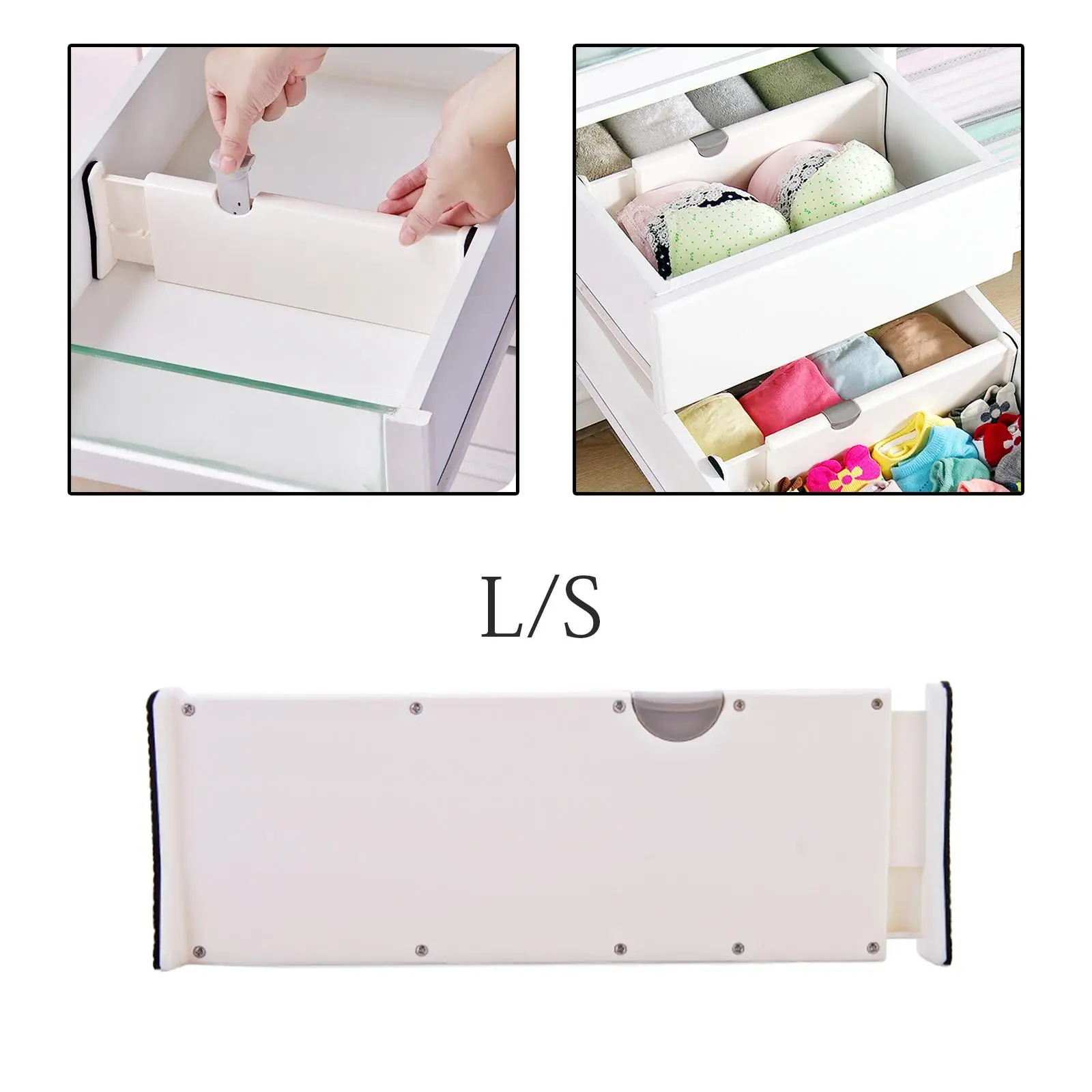 Storage Drawers Divider Retractable Household Tools ABS Plastic Dresser Organizer for Bedroom Cabinet Clothing Desk Teen Adults