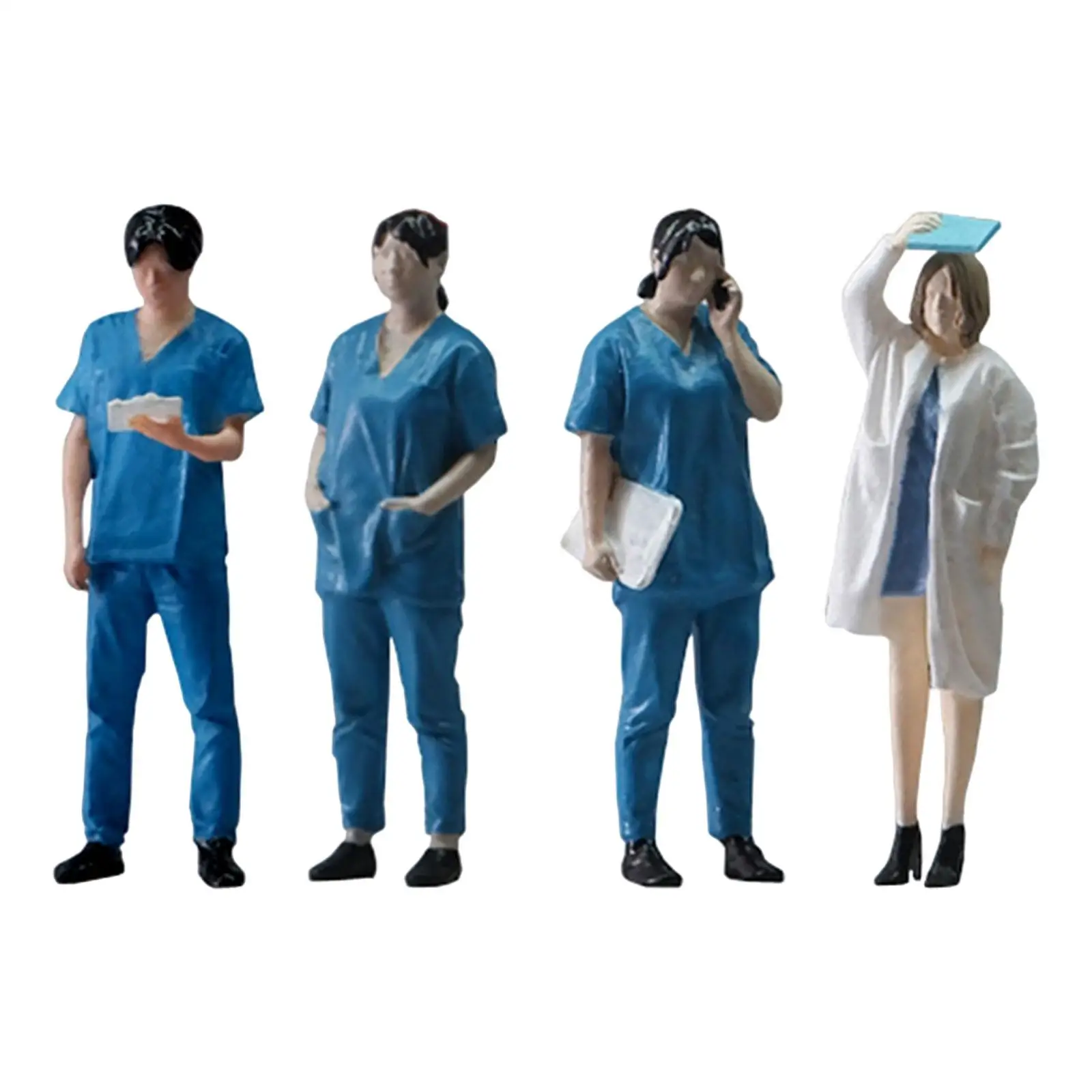 1:32 Doctor Figurine Ornament Realistic Figures Mini People Model 1/32 Scale Miniature Model Figures for Dollhouse Decor