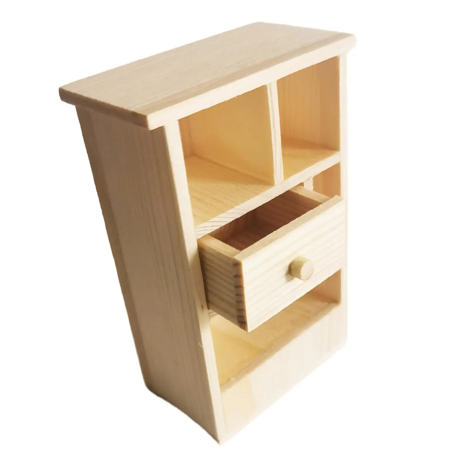 Dollhouse Miniature Cabinet Doll House Display Shelf, Classic Xmas Gifts Mini Locker Model with Drawer for 1/12 Supplies Dollhouse Miniature Cabinet Doll House Display Shelf, Classic Xmas Gifts Mini Locker Model with Drawer for 1/12 Supplies