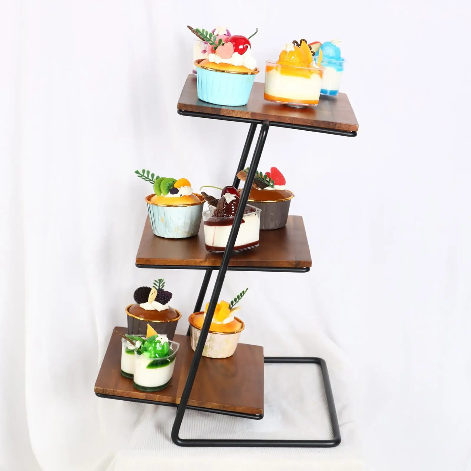 Japanese Style Cake Stand Fruit Dessert Plate 3rd Dish Clay Pedestal for Holiday Party Decorations Home Decor Sturdy