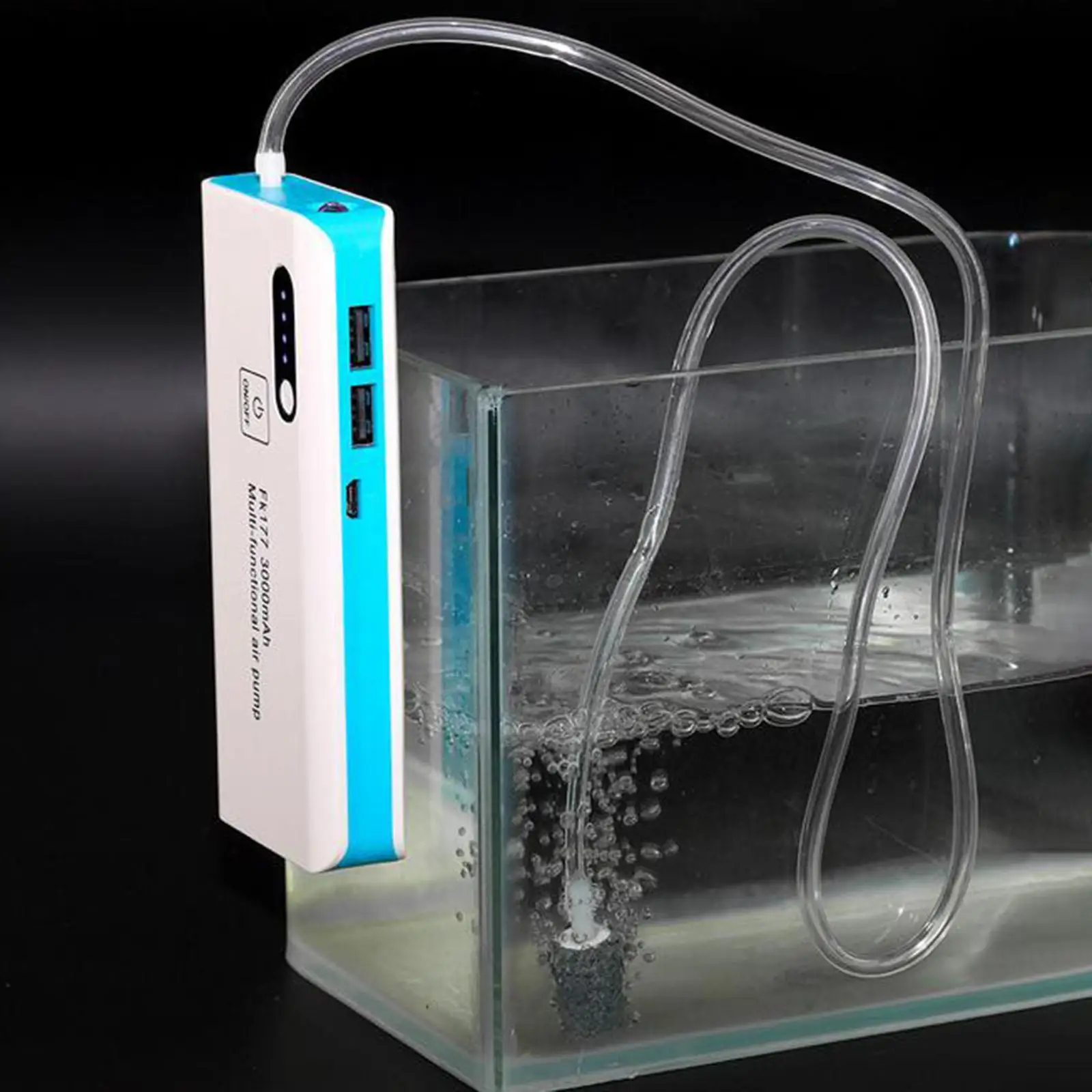 Mini Aquarium Air Pump Oxygen Filter USB Air Aerator Fish Tank Powerful Mute Aquatic Animal for Outdoor Fishing Emergency Pond