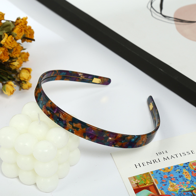 Koreanische Version von Ins Schmuck Acetat Haarschmuck Schildpattfarbe Stirnbänder Damen Gesichtswäsche Haarbänder Spot Großhandel – Detail 7