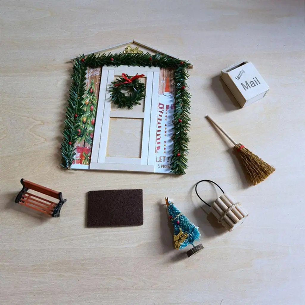   Door  Tree Miniature Festive  Doormat Bench 12 toys    Accessories
