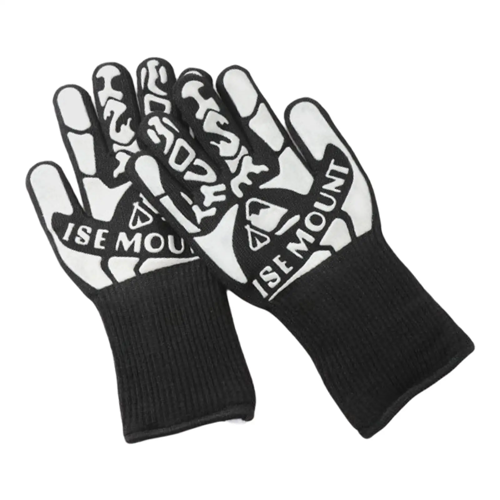 High Temperature 800C Resistant Gloves Non Slip Oven Mitts for Cooking BBQ