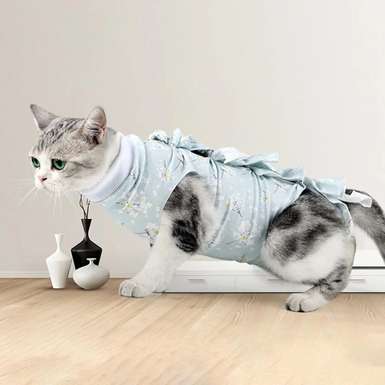 Cat Recovery Suit Clothes Professional Vest Breathable Soft for Skin Abdominal Wounds After Surgery Puppy Home