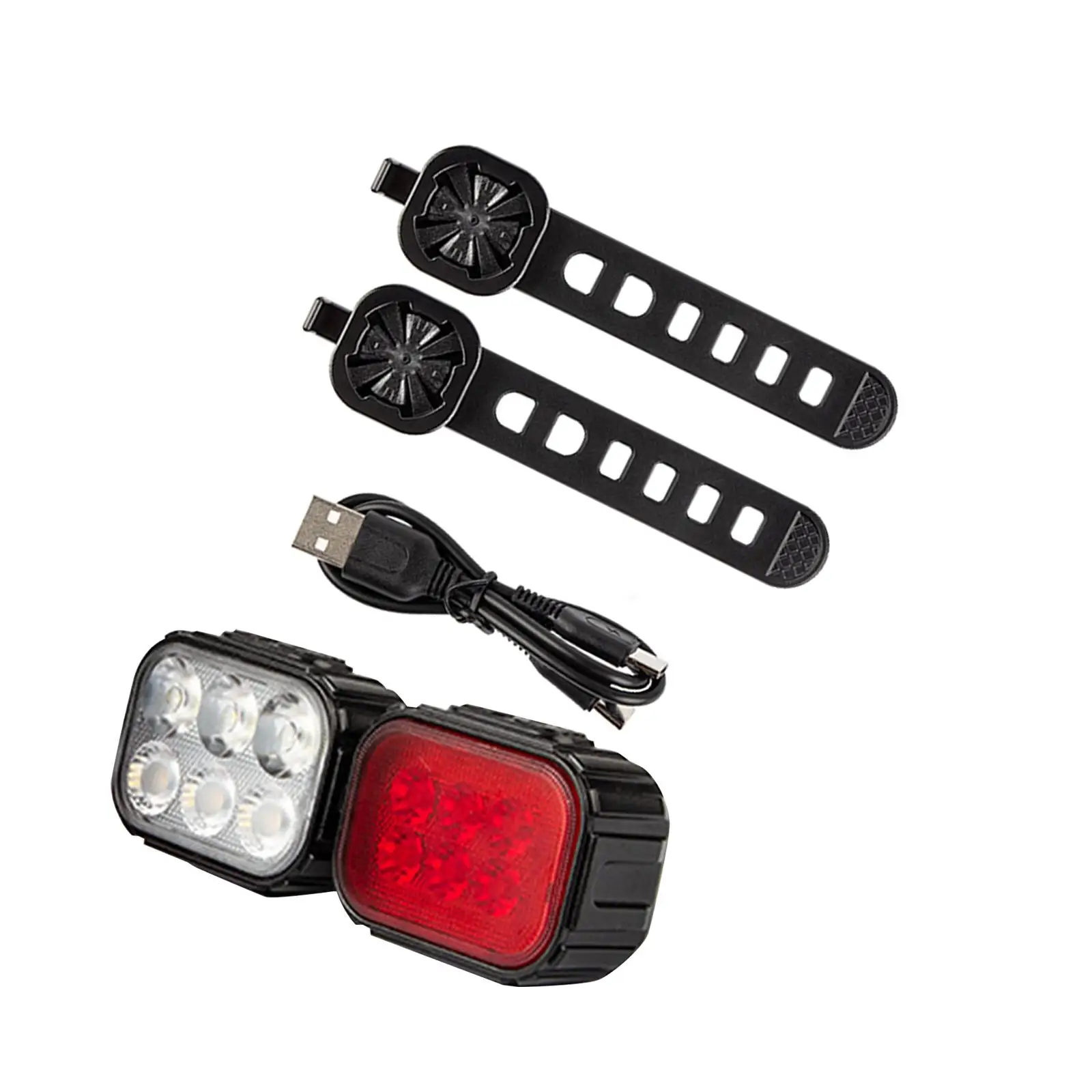 Lights Set Bike Headlight Taillight Front and Tail Light Rechargeable Waterproof Cycling for Mountain Bike LED Lamp