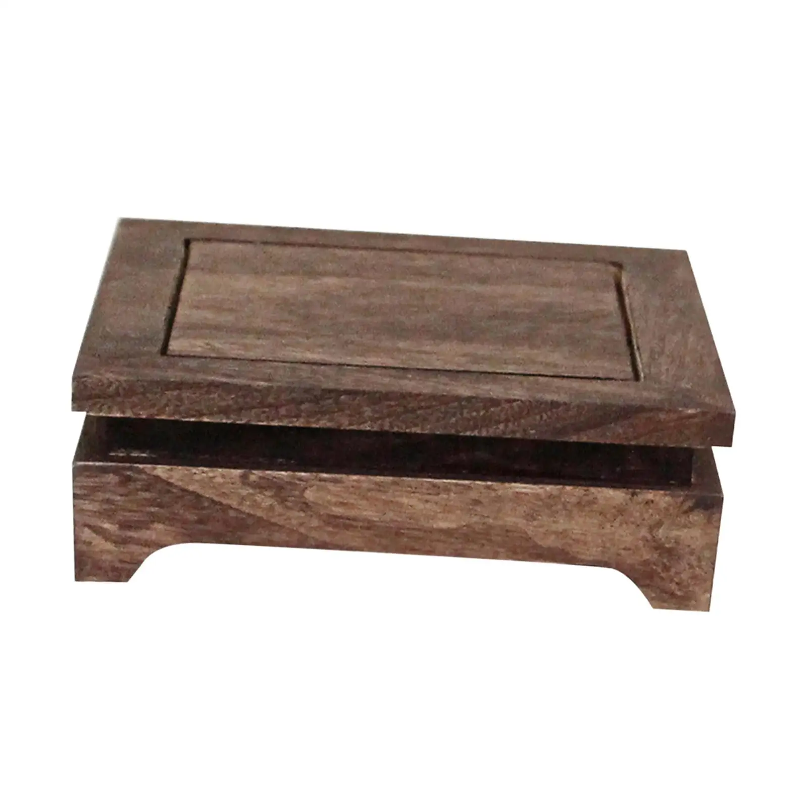 Rectangular Base for Collectibles Fishbowl Stand Figurine Teapot Base Ornament Wooden Display Stand Decorative Base 4cm Height