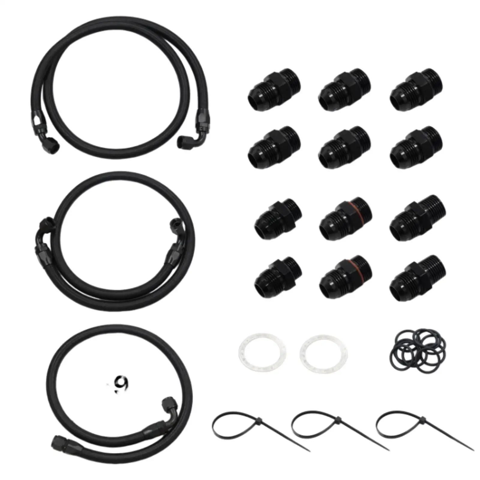 Transmission Cooler Lines Kit Heavy Duty Prevent Leaks Unique Design TF-1069-bk