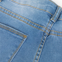 Women’s High-Waist Pencil Pants in Vintage Style Jeans color: Dark Blue|Light Blue|Blue